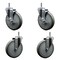Service Caster 6'' Gray Poly Wheel Swivel 7/16'' Grip Ring Stem Caster Set 2 Brakes, 4PK SCC-GR20S614-PPUB-TLB-716138-2-S-2 - alternate 1